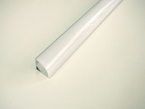 L+ ALU profil 1m rohový stříbrný, bez difuzoru R5 T-LED (L166)