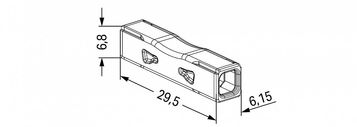 WAGO 2773-2401 Svorka díra 2x4mm2 transparentní průchozí