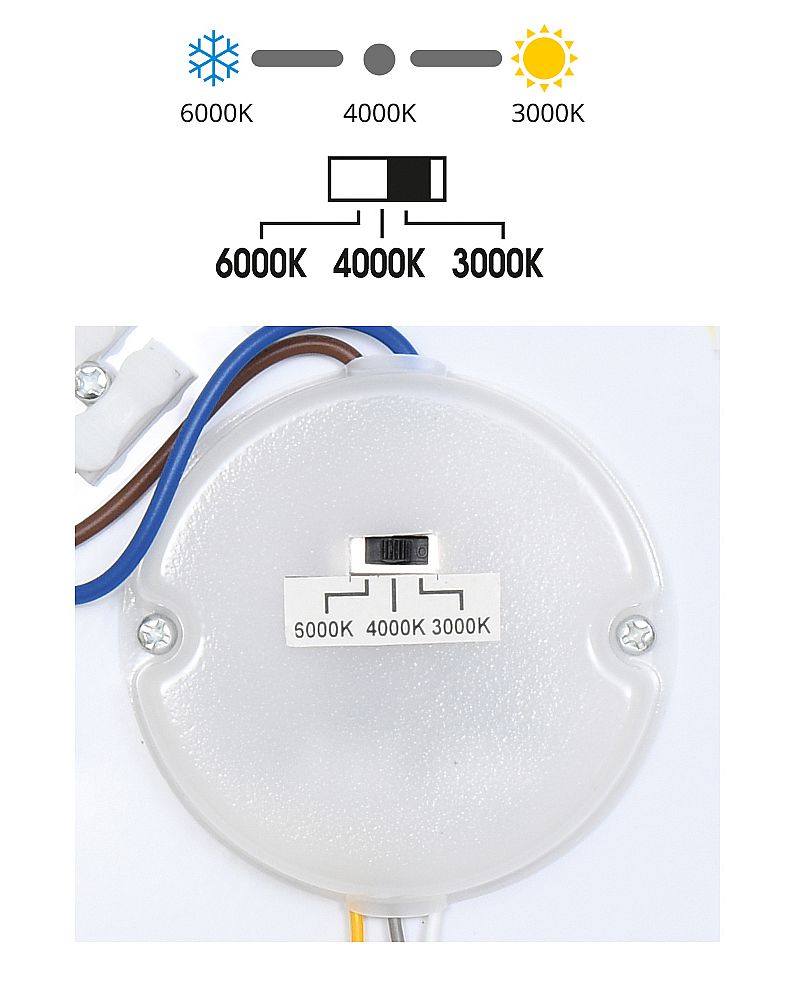 Ecolite LINA povrch. kruh 18W/CCT/1470lm/IP44 WCLR-18W/CCT