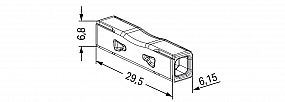 WAGO 2773-2401 Svorka díra 2x4mm2 transparentní průchozí