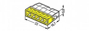 WAGO 2273-205 Svorka díra 5x2,5mm2 transparentní/žlutá