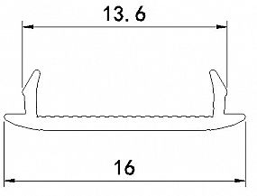 L+ difuzor 2m pro N8C, černý (LINE8)