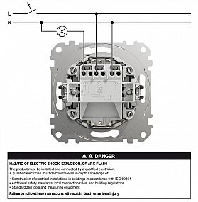 Schneider Sedna bílá č.1Ss spínač jednopólový, signalizační kontrolka SDD111101N