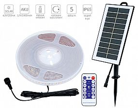 Ecolite SOLAR STRIP LED pásek a ovládání + solární panel (3000K) 12V